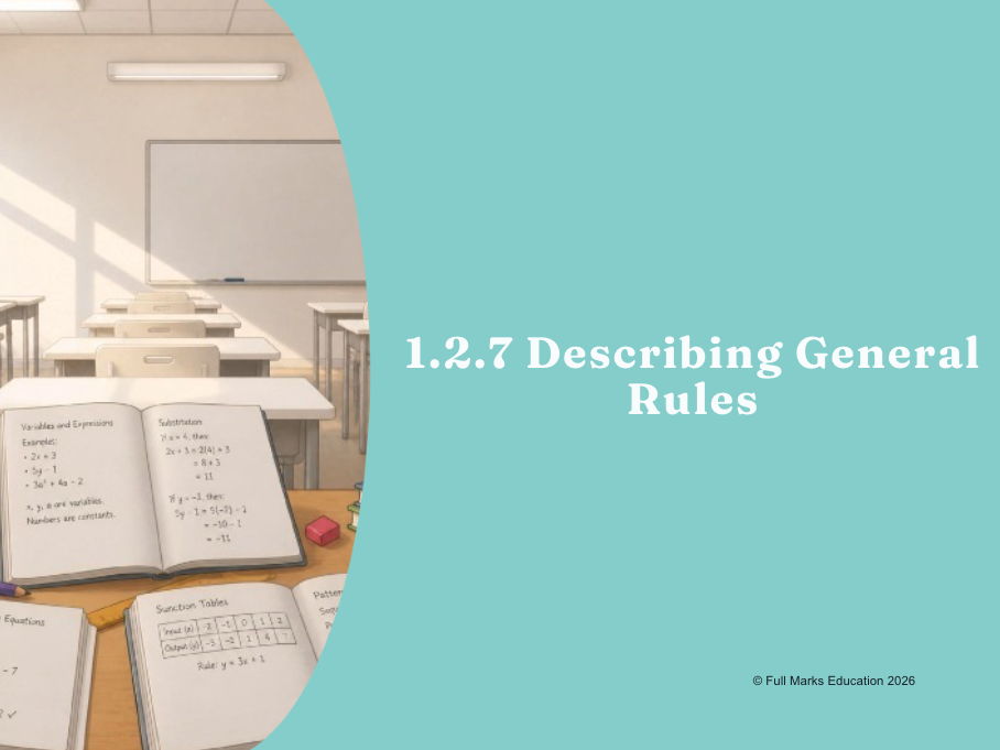 IB Maths MYP Year 1, Unit 2 - 1.2.7 Describing General Rules