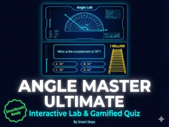 Interactive Angles Master: Geometry Lab & Millionaire Game (HTML5 App)