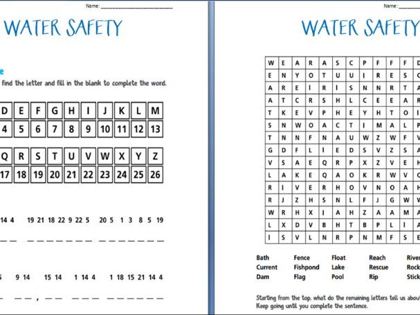 Water Safety Worksheets Printables