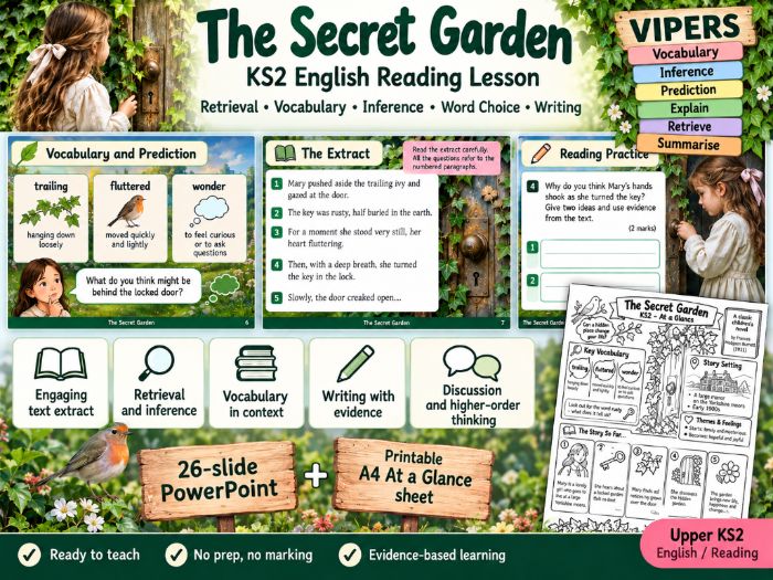 The Secret Garden UKS2 VIPERS