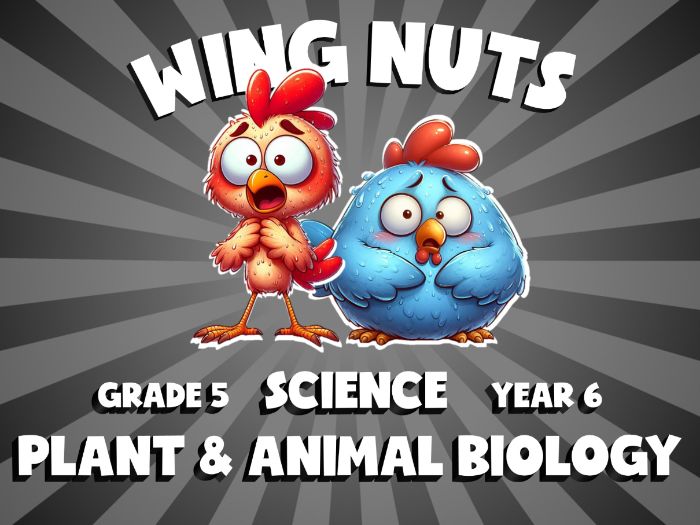 Plant & Animal Biology WING NUTS Science Game | No-Prep Year 6 Review Activity