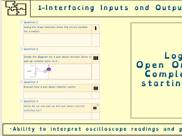 GCSE Electronics – L1 - Schmitt Inverters & Signal Conditioning | Lesson Resource