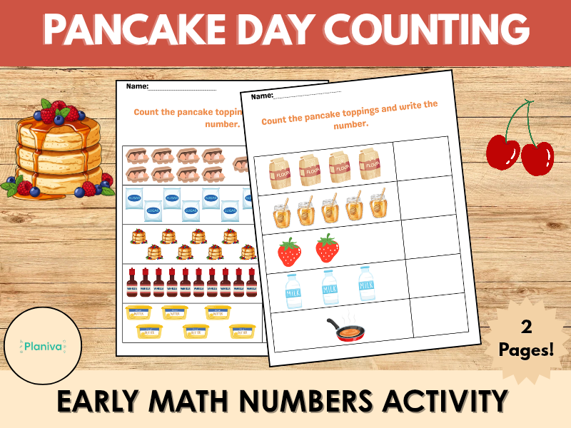 Pancake Day Counting | Early Math Numbers Activity