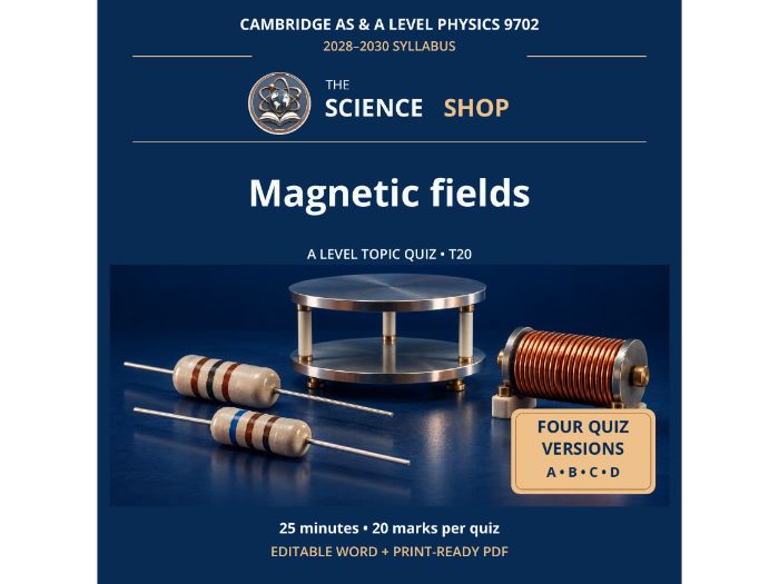 Magnetic fields | Cambridge A Physics 9702 | 4 Revision Quizzes