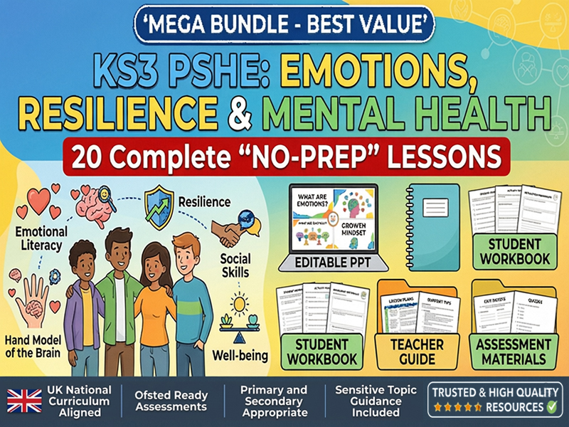 KS3 PSHE: Mental Health 20 No-Prep Lessons