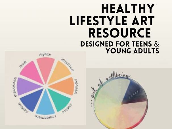 In Balance: Healthy Lifestyles Art Lesson (KS4/KS5) – Mixed Media Wheel of Wellbeing, PSHE & Online