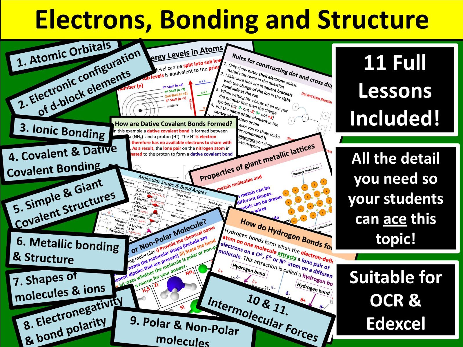 Electrons, Bonding & Structure
