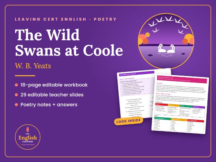 The Wild Swans at Coole – W. B. Yeats | Leaving Cert English Poetry Pack