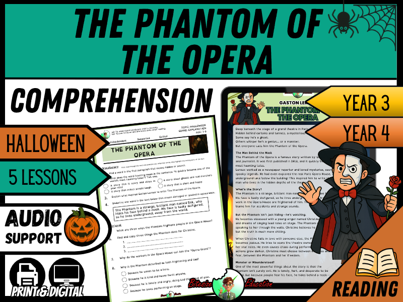 The Phantom of the Opera | Reading Comprehension | Year 3/4