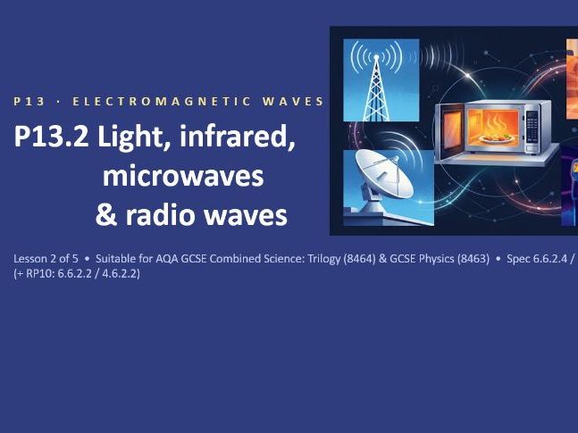 P13.2 Radiowaves, Microwaves, Infrared, Light (AQA 1-9 Combined Trilogy & Separate Physics)