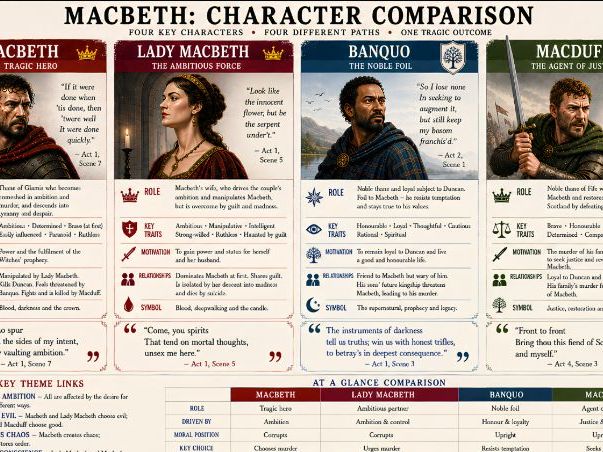 Macbeth Character Comparison | GCSE English