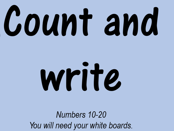 Interactive power point - Count and write numbers to 20