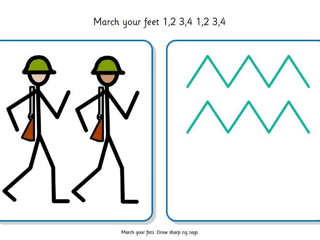 Remembrance Day mark making story.