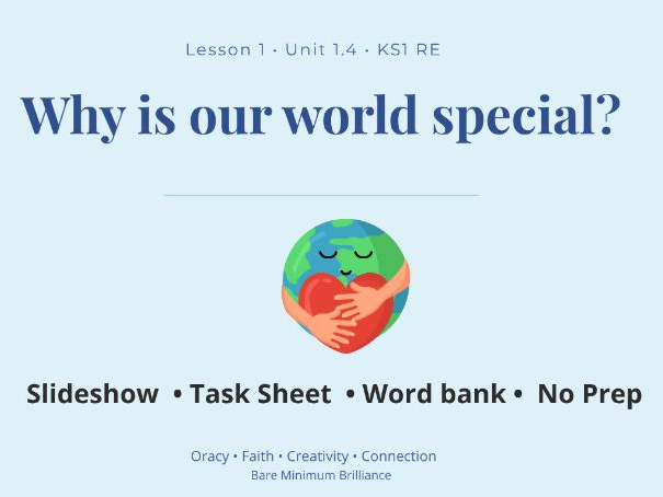 KS1 RE - Caring for the World: Why is our world special? (Lesson 1)