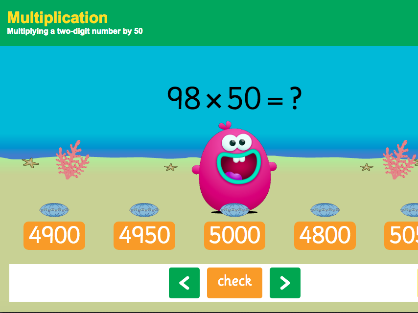 Multiplication and Division Multiplying a TwoDigit Number by 50