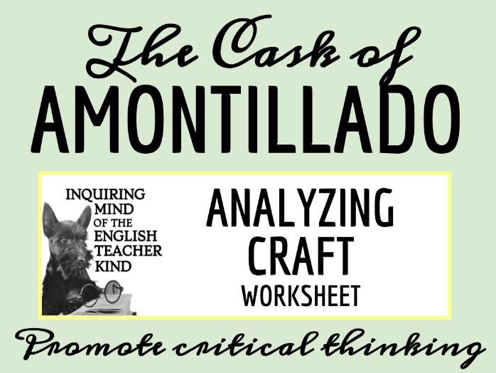 The Cask Of Amontillado Worksheet