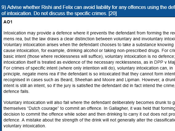OCR A Level Law - Paper 1 Model Answers (2025)