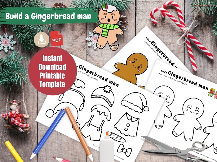 Christmas craft build a ginger bread man