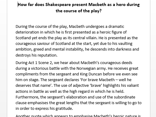 AQA Macbeth revision pack