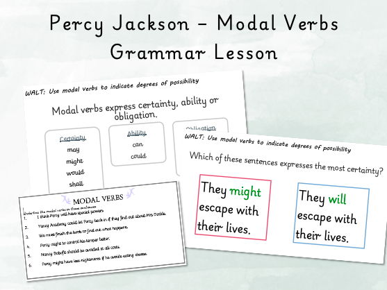 Percy Jackson Modal Verbs Grammar Lesson