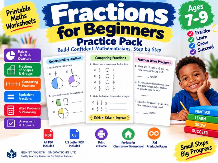 Fractions for Beginners Practice Pack