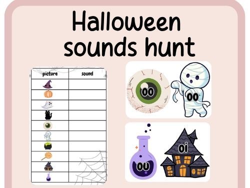Phonics sounds hunt- halloween- Spooky 1