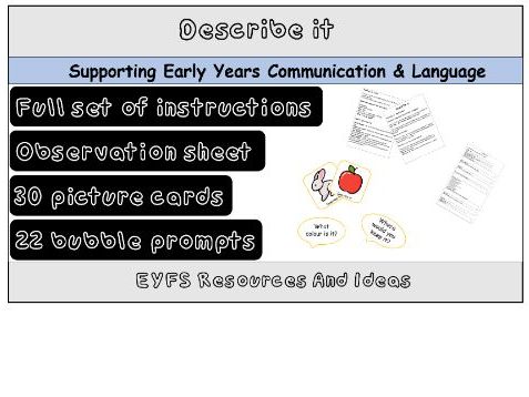 Let's Talk! Describe It! | EYFS Speech & Language Picture Cards & Activities