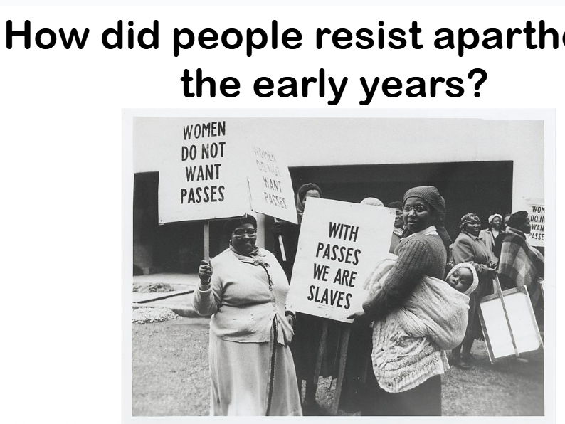 How did people resist apartheid in the early years?