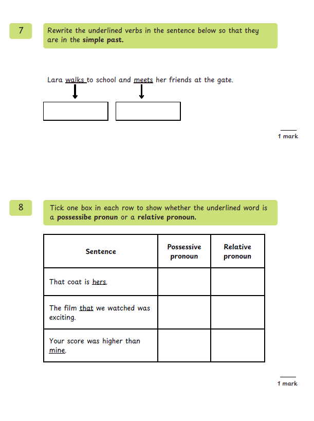 Year 6 SATs style Grammar, punctuation and spelling tests | Teaching ...