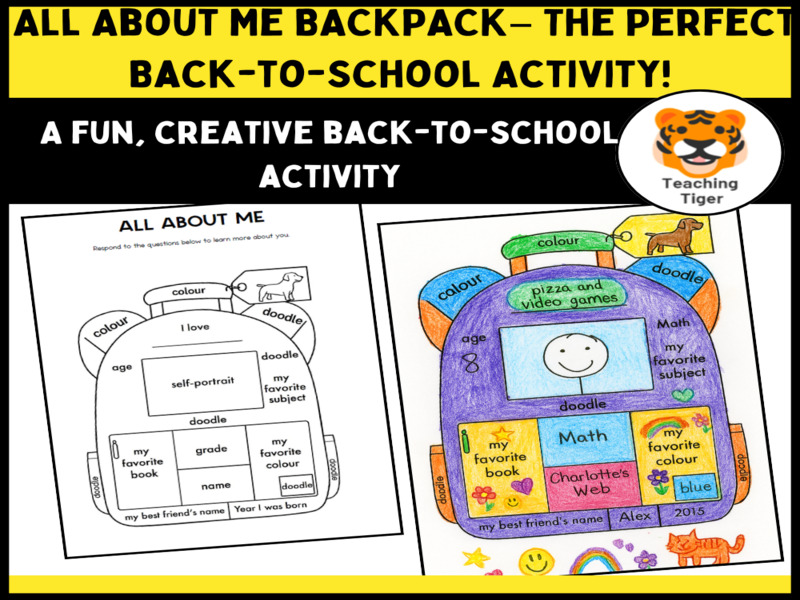 All About Me Backpack Activity | Back to School Icebreaker