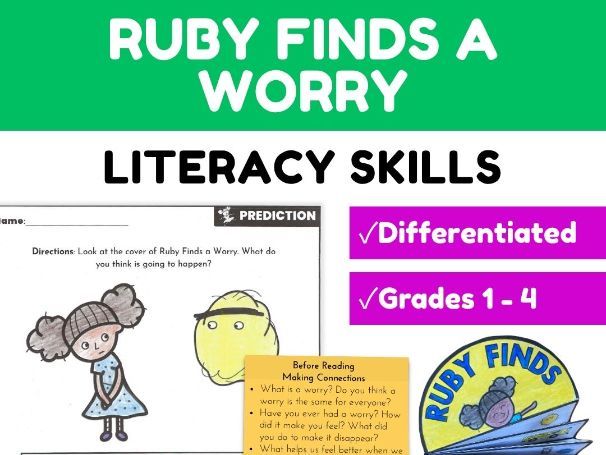 Ruby Finds a Worry Activities - Tom Percival Read Aloud Book Literacy Companion