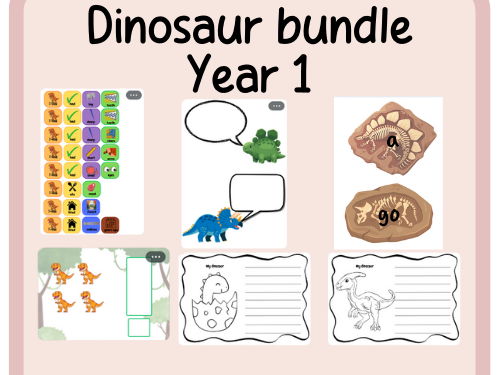 Dinosaurs- provision and writing bundle- Year 1