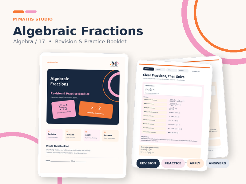Algebraic Fractions | Revision Booklet