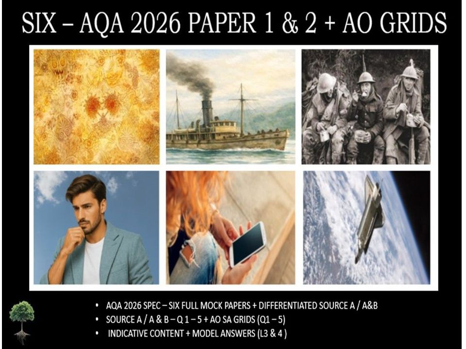 SIX - AQA PAPER 1 & 2 | 2026 FULL MOCKS | AO GRIDS