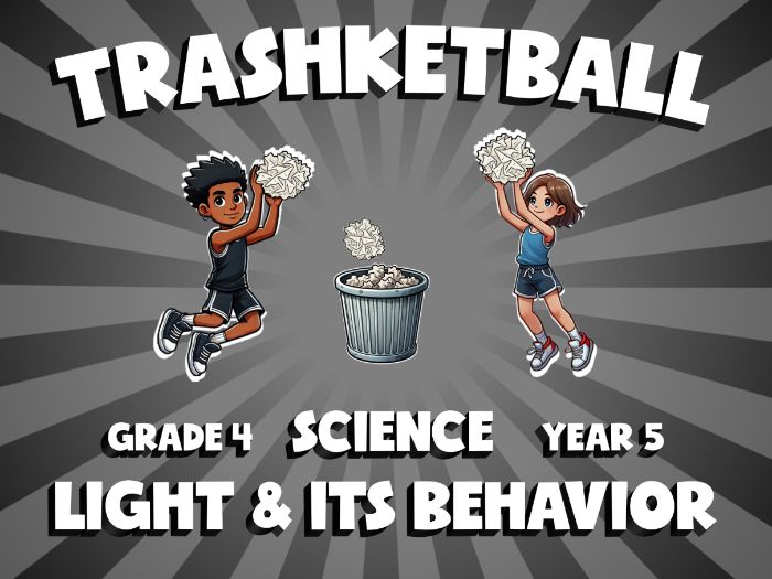 Light & Its Behavior TRASHKETBALL Science Game | No-Prep Year 5 Review Activity