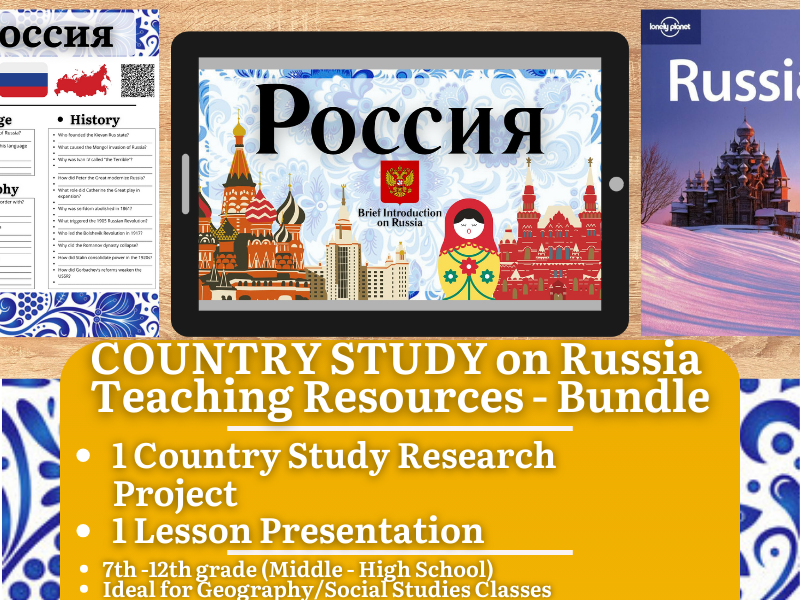 Country Study Teaching Resources - Russia - Social Studies + Geography