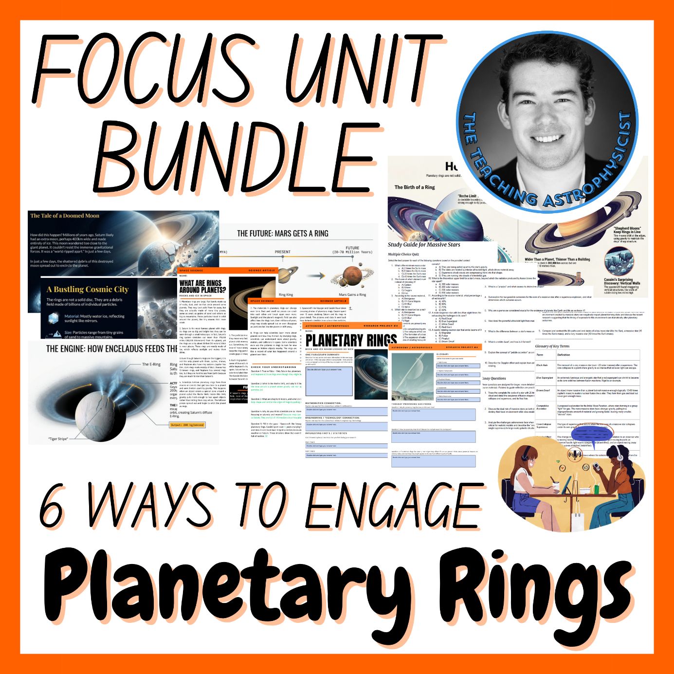 Planetary Rings | Focus Unit Bundle | 6 Resources inc. Quiz | Space Science Set