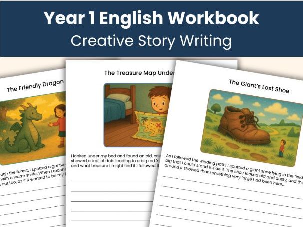 Year 1 Story Starters Workbook – KS1 Creative Writing Prompts (12 Illustrated Pages)