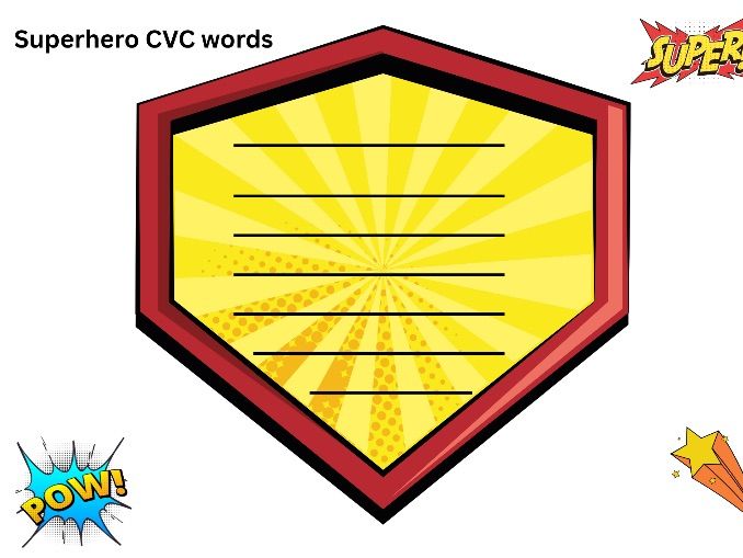 I Spy Superhero CVC Words – Phonics Activity with Recording Sheet