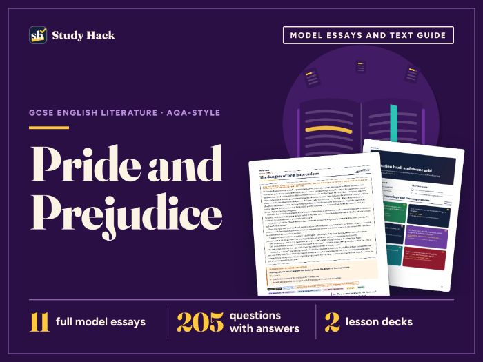 GCSE English Literature Pride and Prejudice Complete Revision and Teaching Pack (AQA-style)