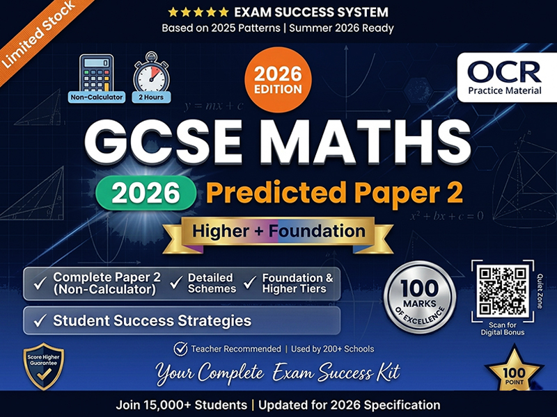 OCR GCSE Maths 2026 Paper 2 Predicted Bundle