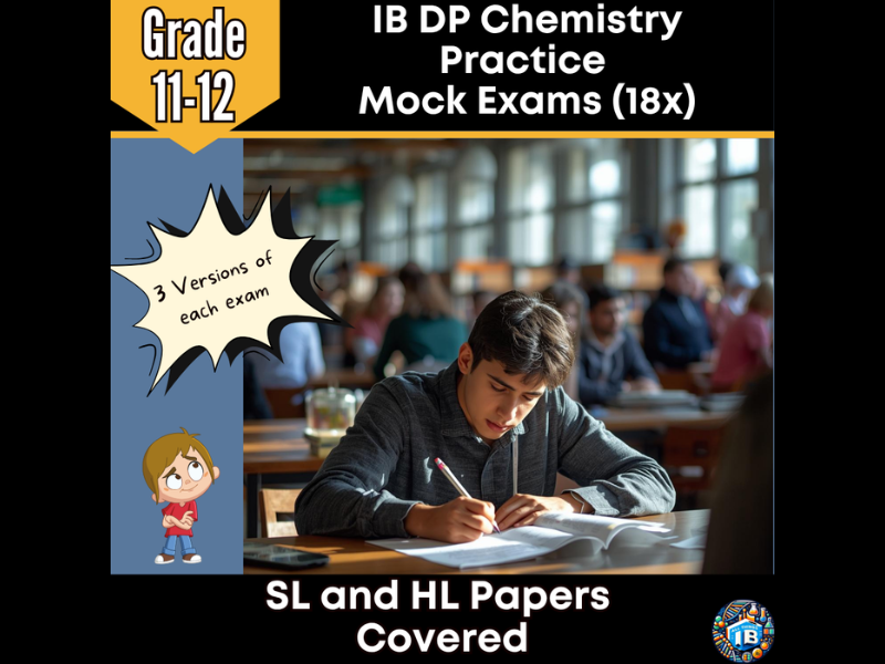 IB DP Chemistry 2026 - Practice Mock Exams: 3 Versions - 18 Papers