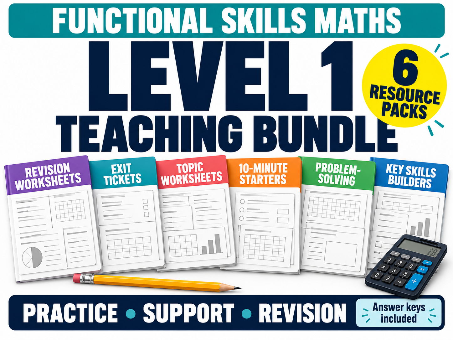 Functional Skills Maths Level 1 - Full Teaching Resource Bundle ...