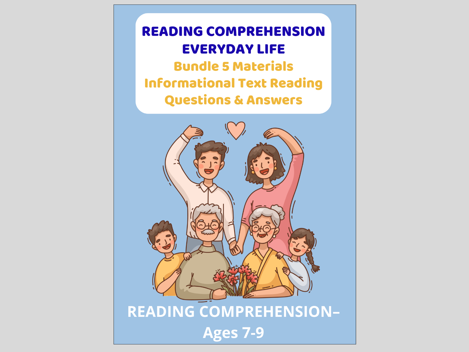 Reading Comprehension Everyday Life- Bundle 5 Materials Informational Text