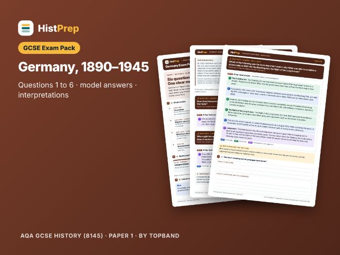 Germany 1890–1945 Exam Pack (AQA)