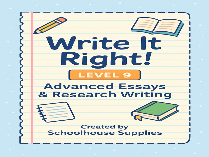 Write It Right! – Level 9: Advanced Essays & Research Writing