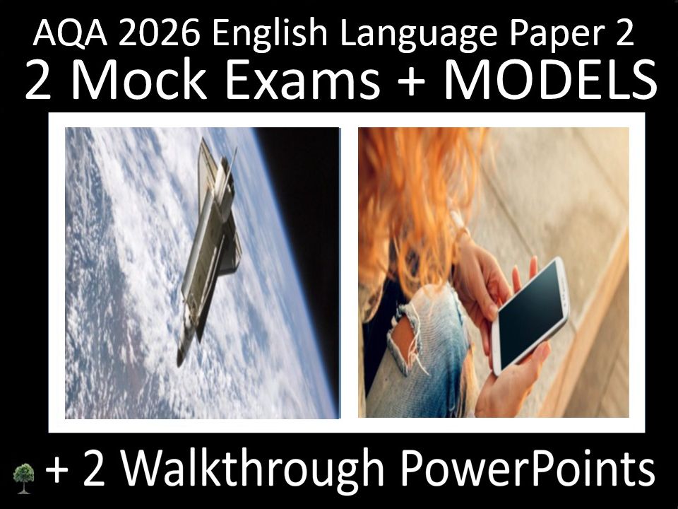 Two AQA 2026 English Language Paper 2 Mocks + Walkthroughs: Classroom PowerPoints