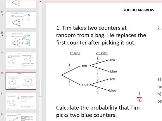 Use tree diagrams for independent events