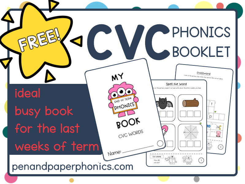 FREE CVC Phonics Booklet