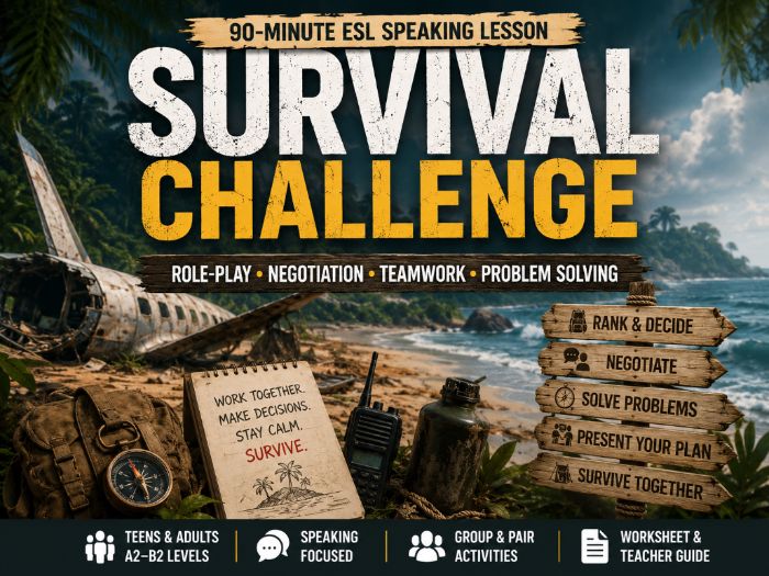 Survival Challenge – 90-Minute ESL Speaking Lesson